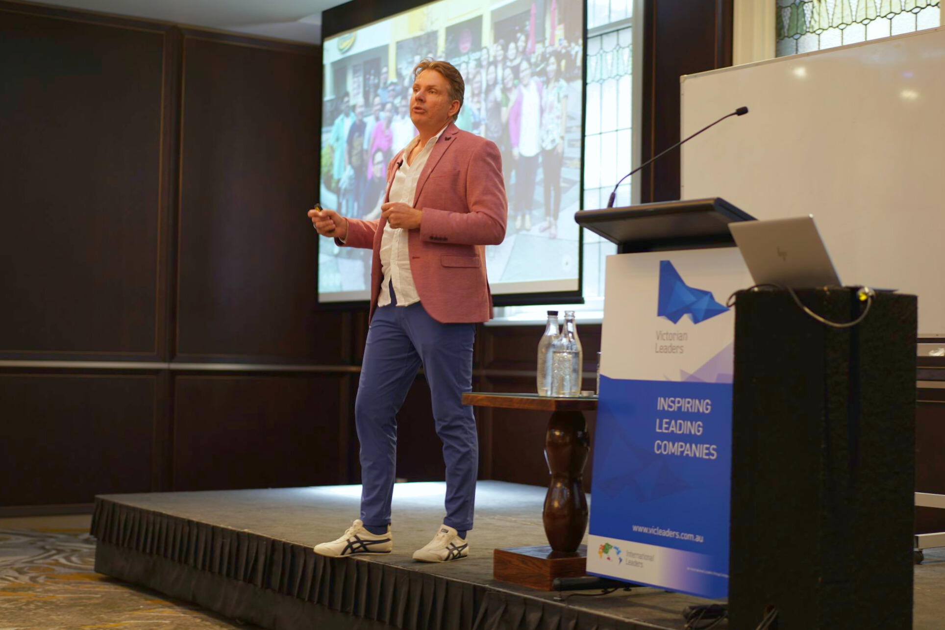 Reuben Brennan speaking at an event