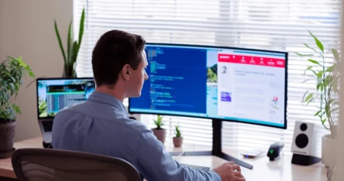 Employee working remotely