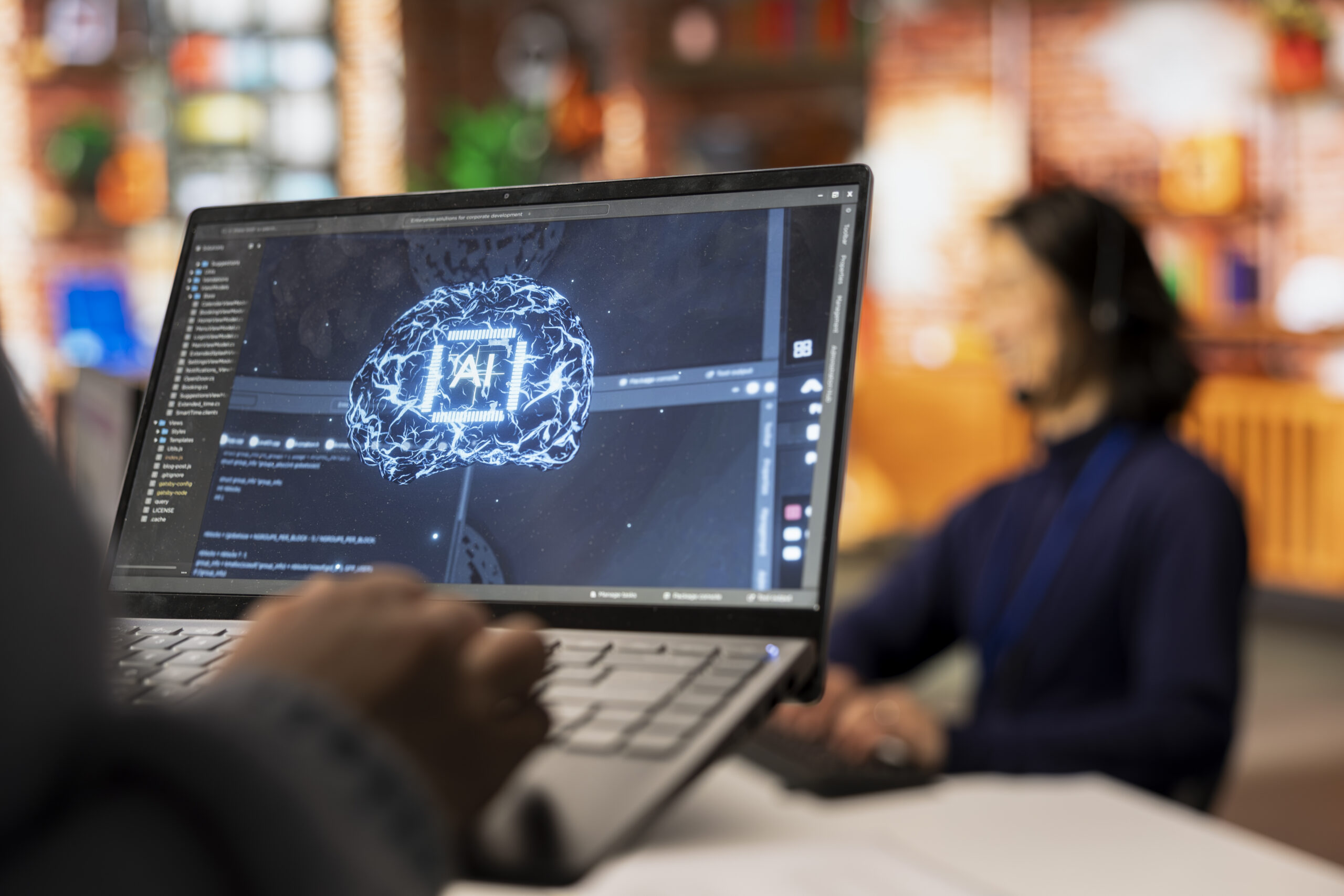 Human with working with AI Tool