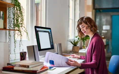 An offshore back office admin working