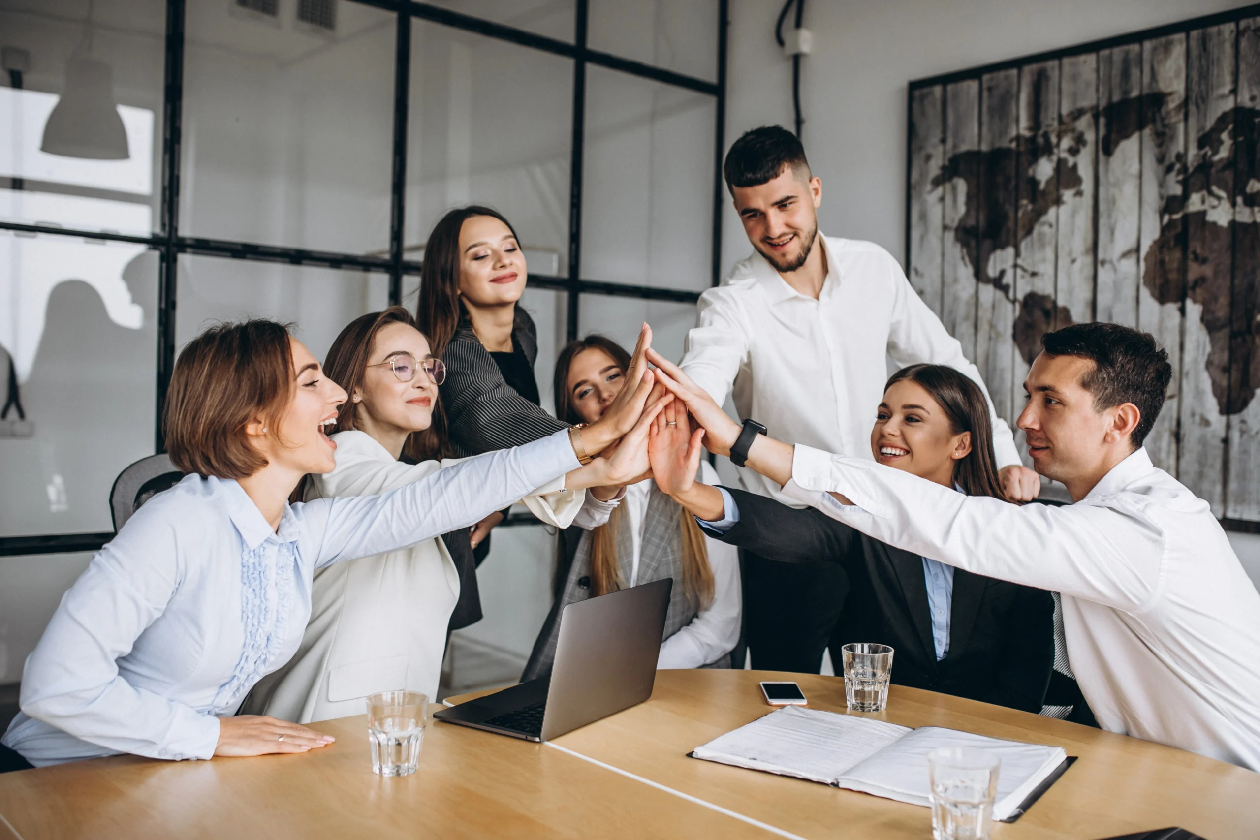 team working together hands together