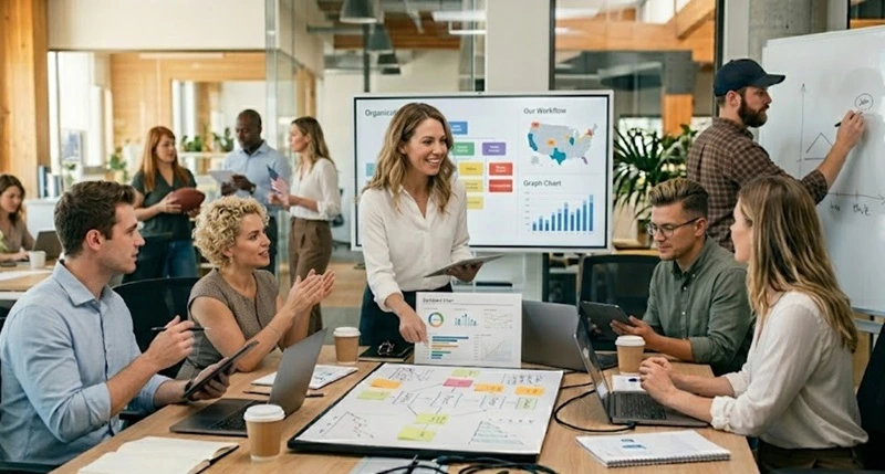 team working together